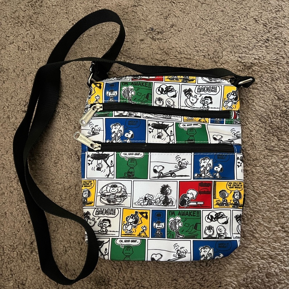 Loungefly Multicolor Peanuts Comic Strip Crossbody Bag